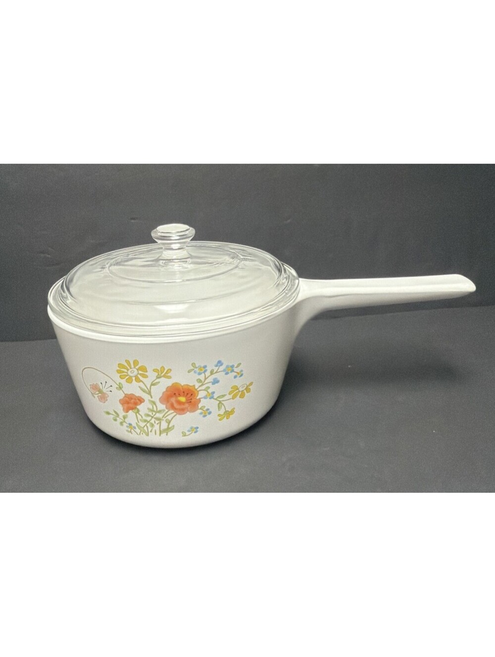 Vintage Corning Ware Wildflower Range Topper N-1 1/2-B With Glass Lid P- 83 C